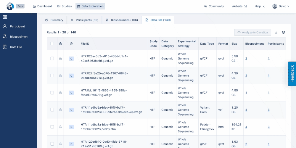 Adding or removing columns to the Data Files Tab of the Data Exploration Tool.